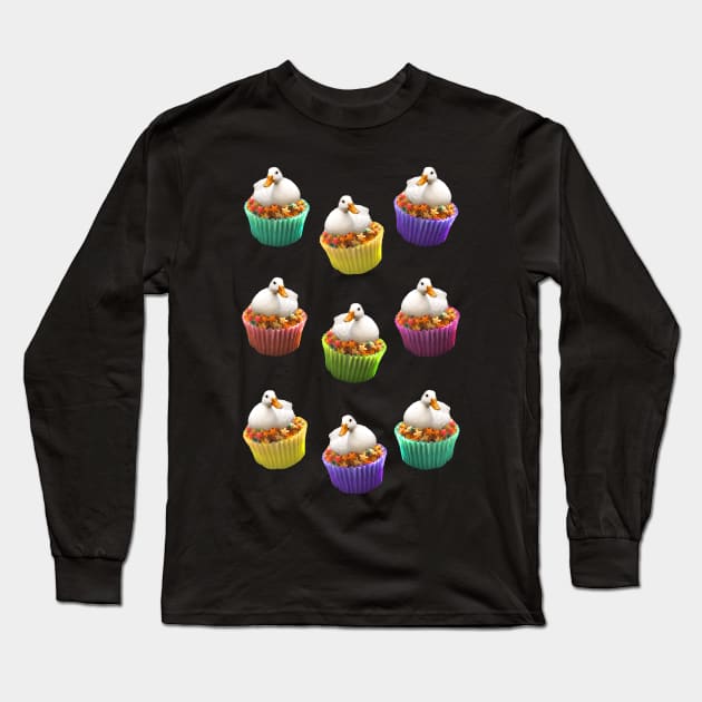 muffin duck pattern Long Sleeve T-Shirt by FandomizedRose